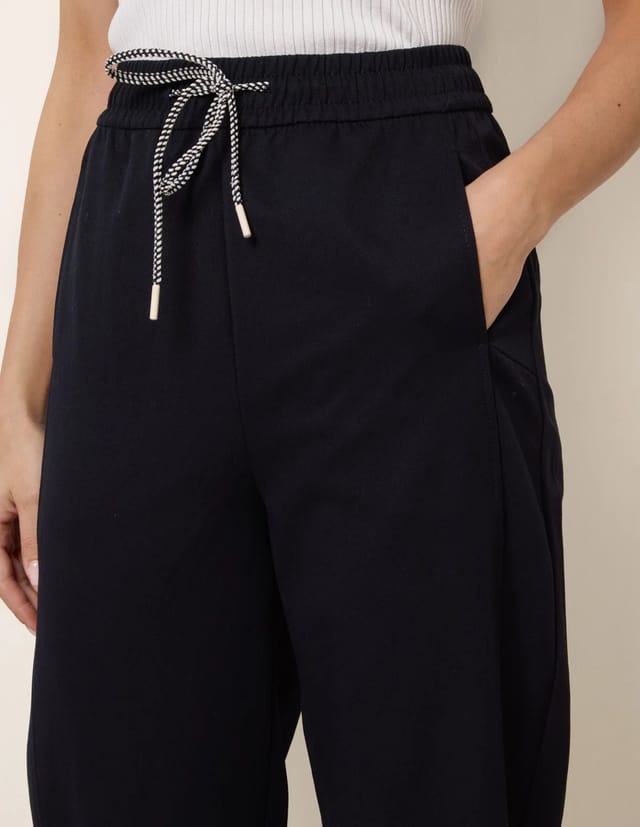 Blue Vanilla Elastic Waist Drawstring Trousers - 3