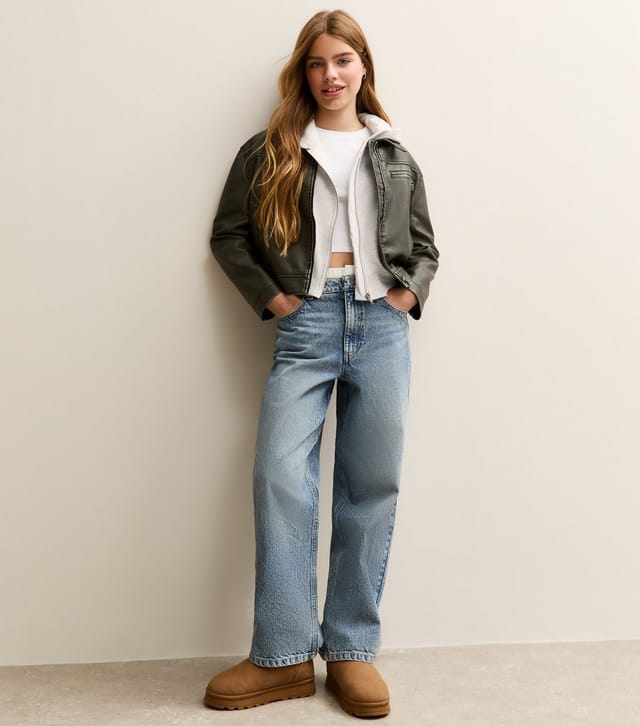 New Look Girls' Grey Zip Through Hoodie New Look - 3