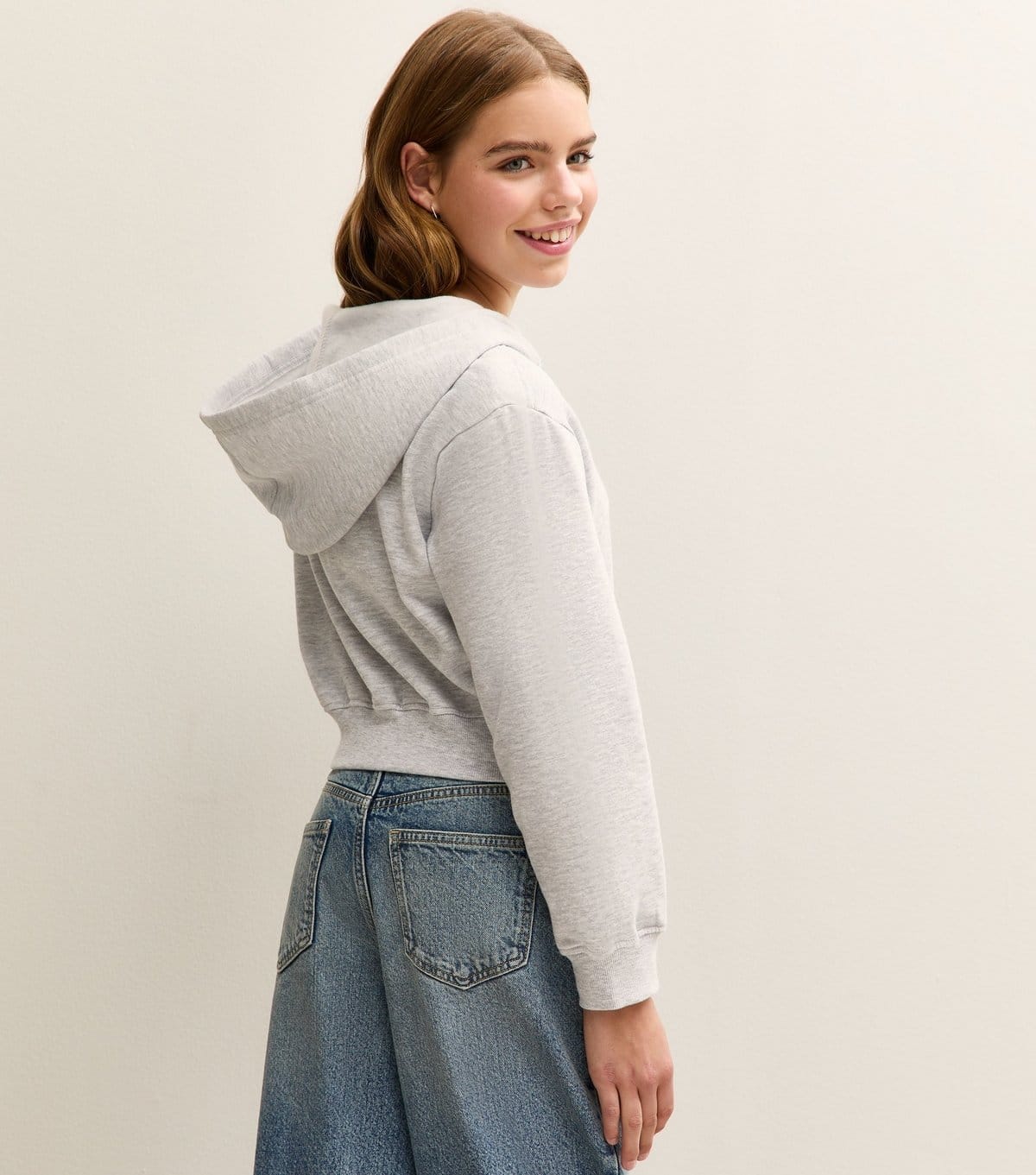 New Look Girls' Grey Zip Through Hoodie New Look - 4