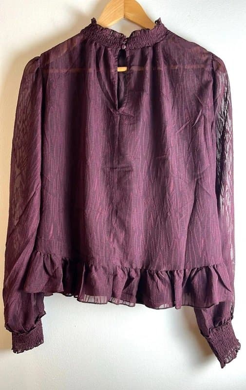 New Look New look - chiffon top blouse - size 16 - burgundy