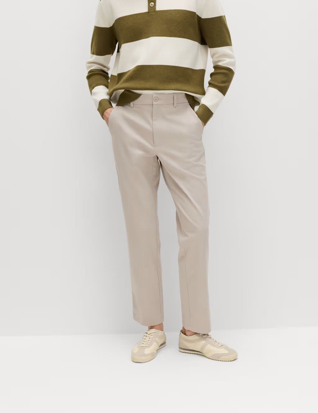 Marks & Spencer M&S Medium Beige Regular Fit Chinos