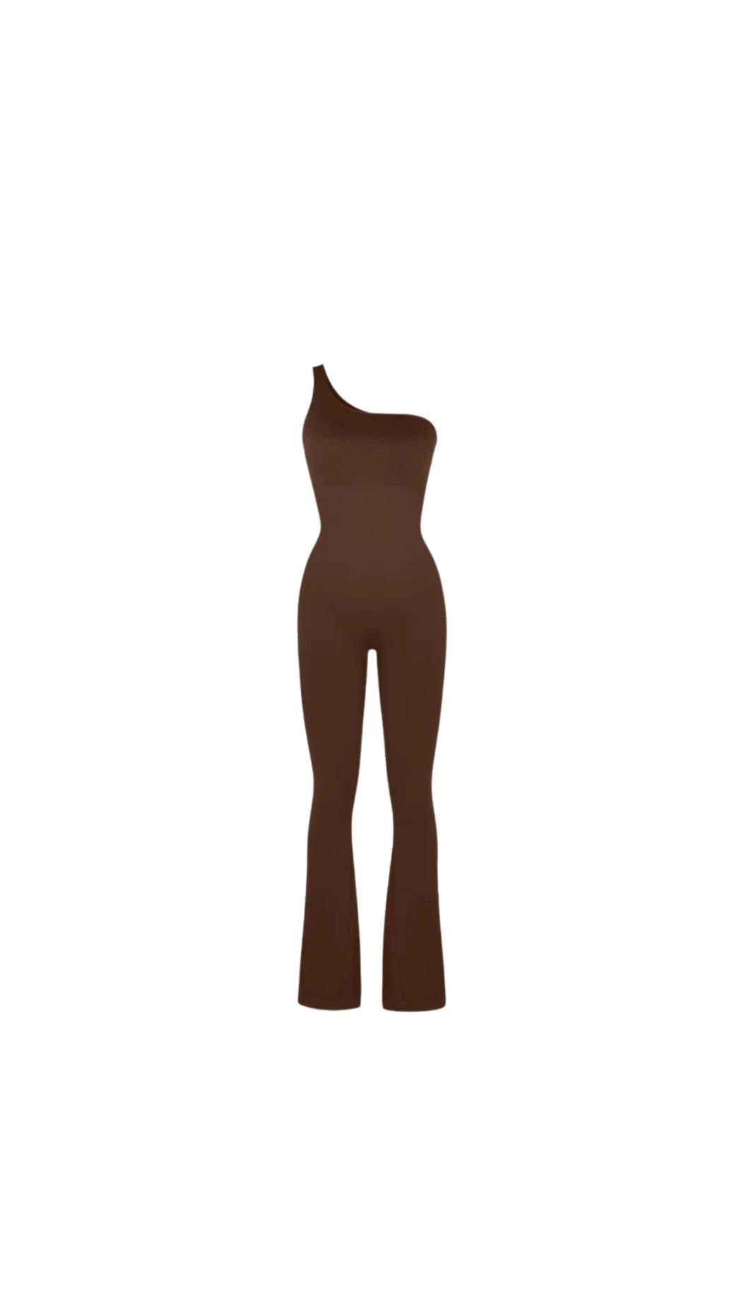 GWB Shapewear GWB Shapewear Women's Sculpt Me One Hand Jumpsuit in Brown