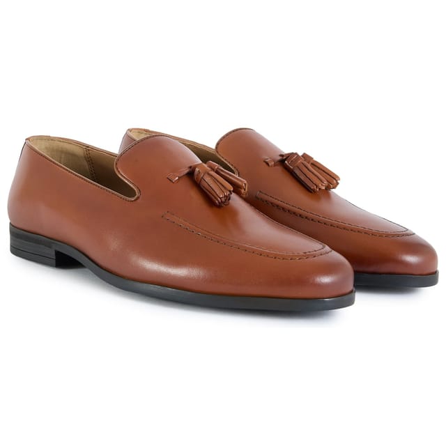 WALK LONDON Walk London Men's Ischia Tassel Shoes in Tan - 2