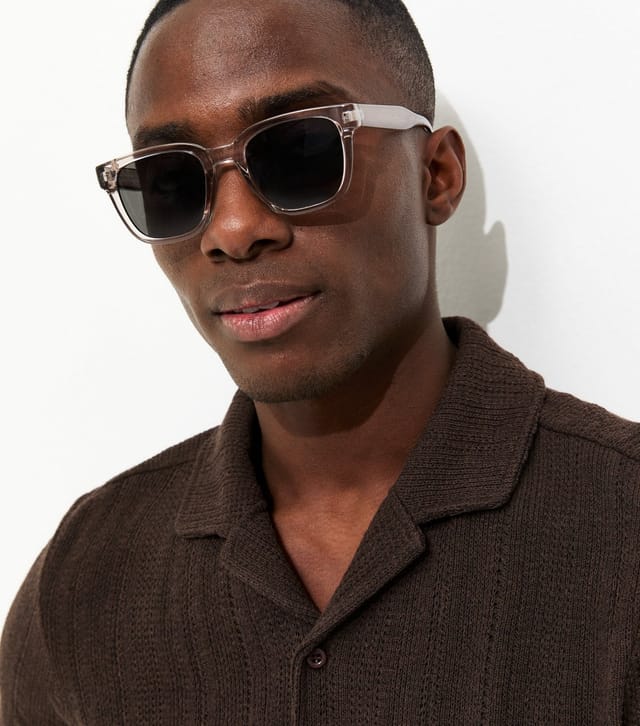 New Look Men's Clear Square Frame Sunglasses New Look - 2