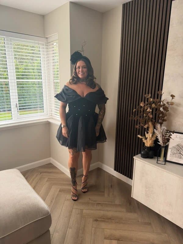 ASOS Full outfit wedding races size 14 dress. Shoez 6