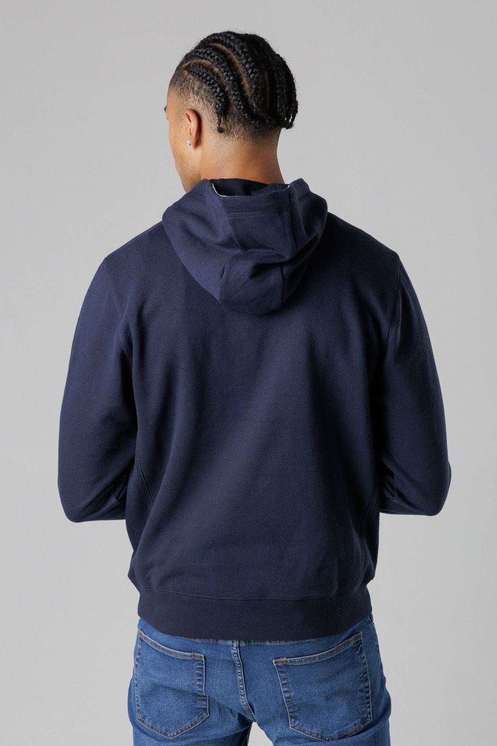 Tokyo Laundry Tokyo Laundry Men's Cotton Blend Drawcord Hoody in Dark Navy - 2