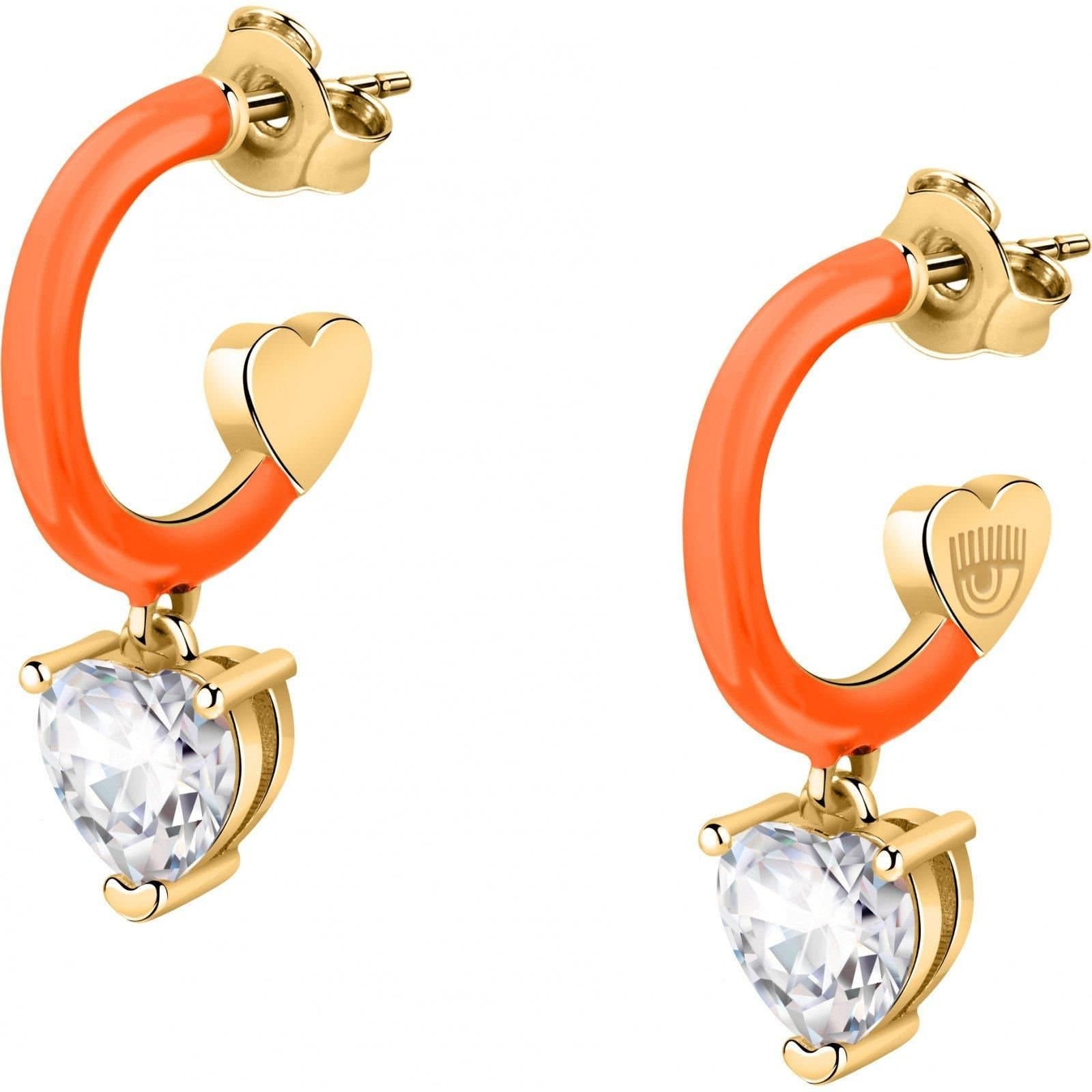 Chiara Ferragni Chiara Ferragni Orange Heart Earrings