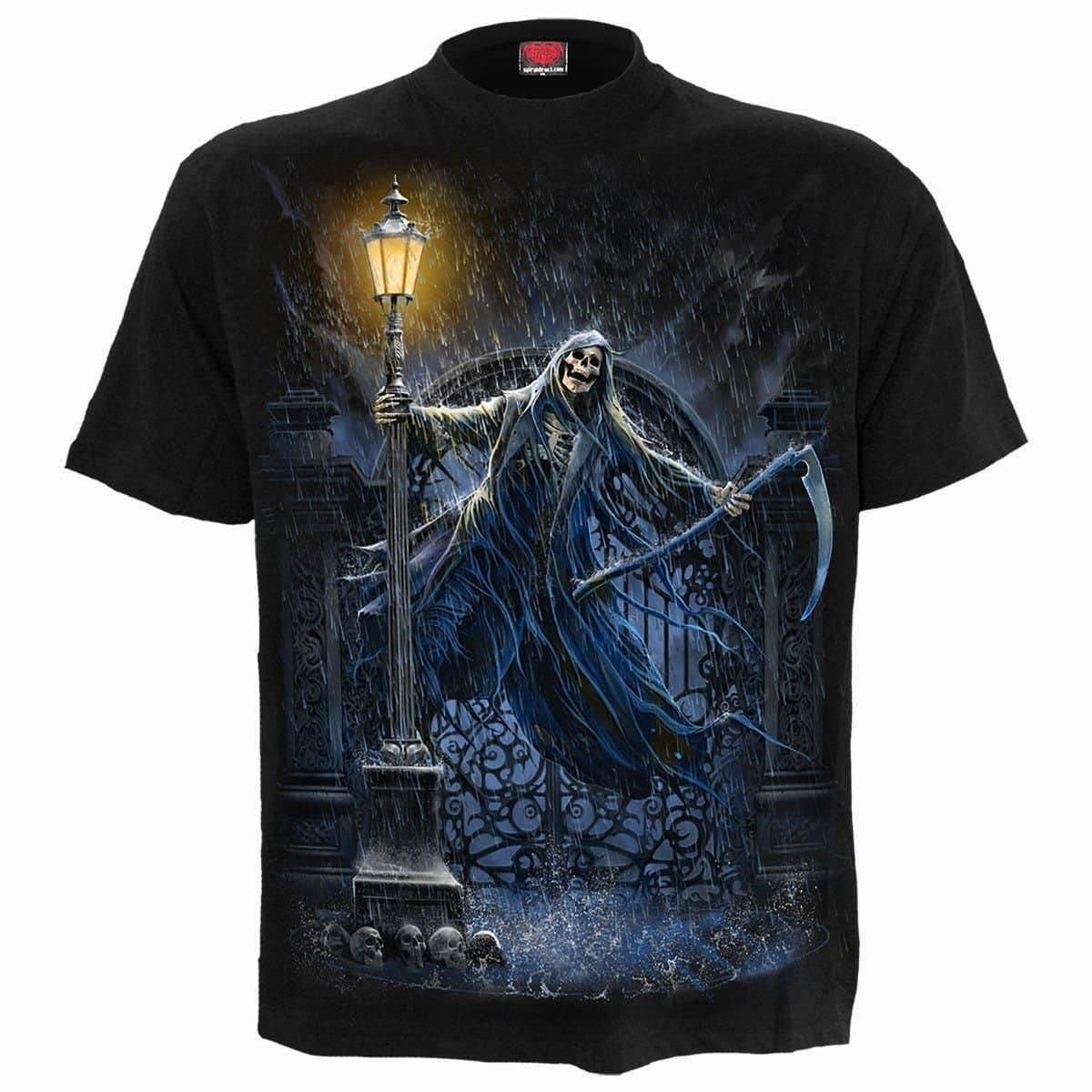 Spiral Spiral Men's REAPING IN THE RAIN - T-Shirt Black