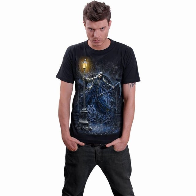 Spiral Spiral Men's REAPING IN THE RAIN - T-Shirt Black - 3