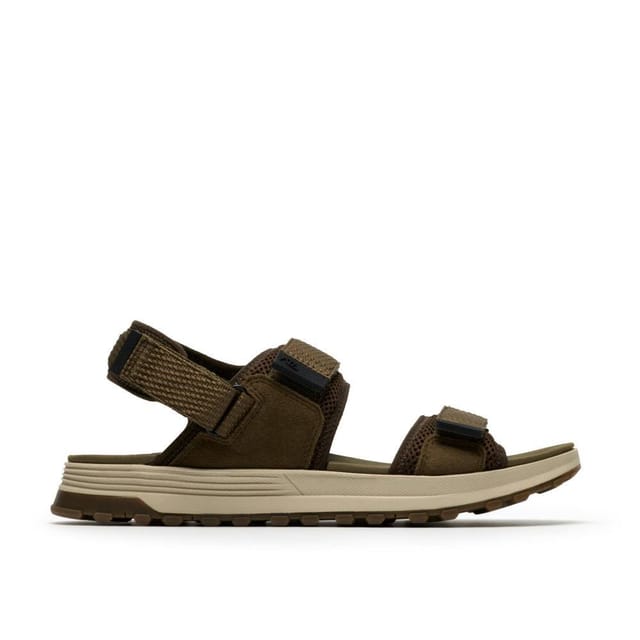 Clarks Clarks Men's ATL Trek River Olive Two Part Sandals, ATL in Green - 3