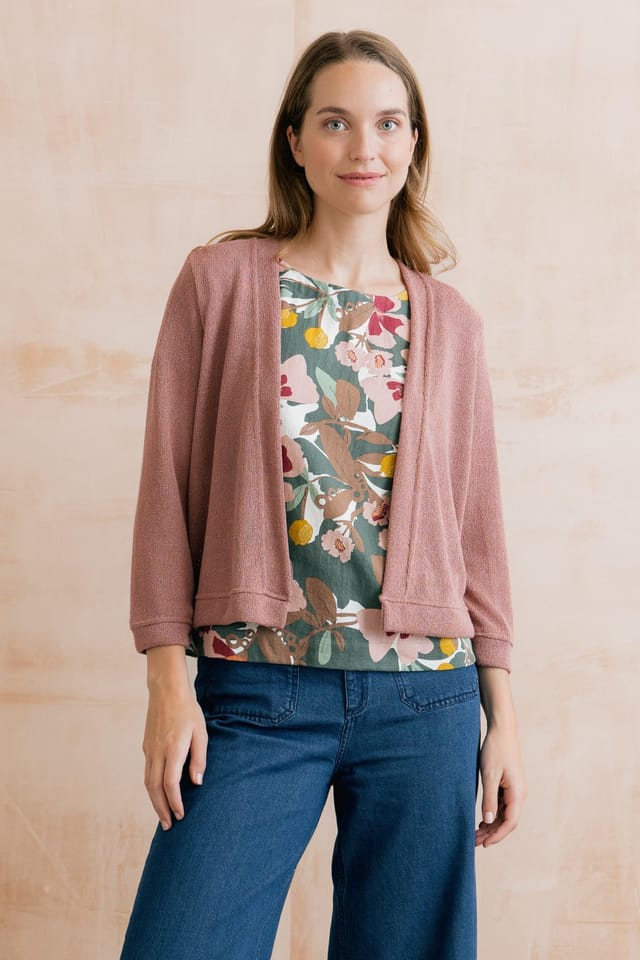 Lily & Me Lily & Me Women's Rosali Linen Blend Printed Top in Pale Green - 3