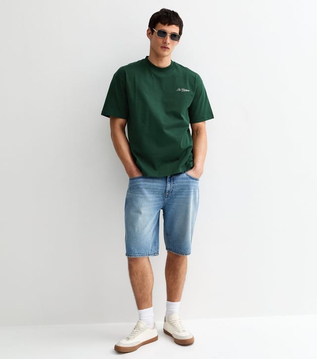 Only and Sons Men's Dark Green Les Classiques Print T-Shirt Only and Sons New Look - 3