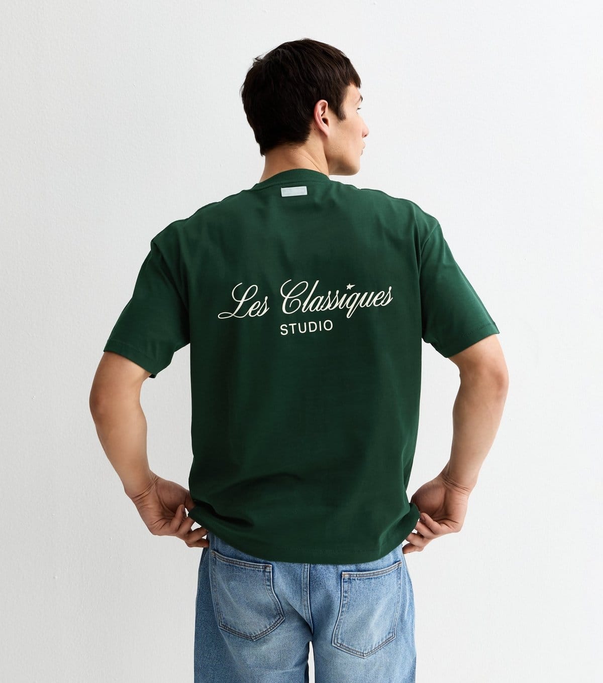 Only and Sons Men's Dark Green Les Classiques Print T-Shirt Only and Sons New Look - 4