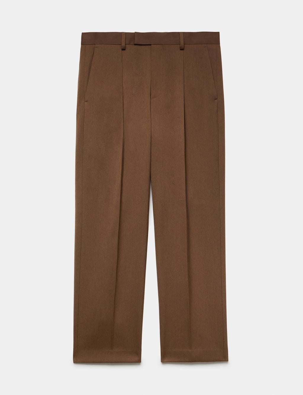 M&S Rich Quartz Stretch Twill Regular Fit Suit Trousers