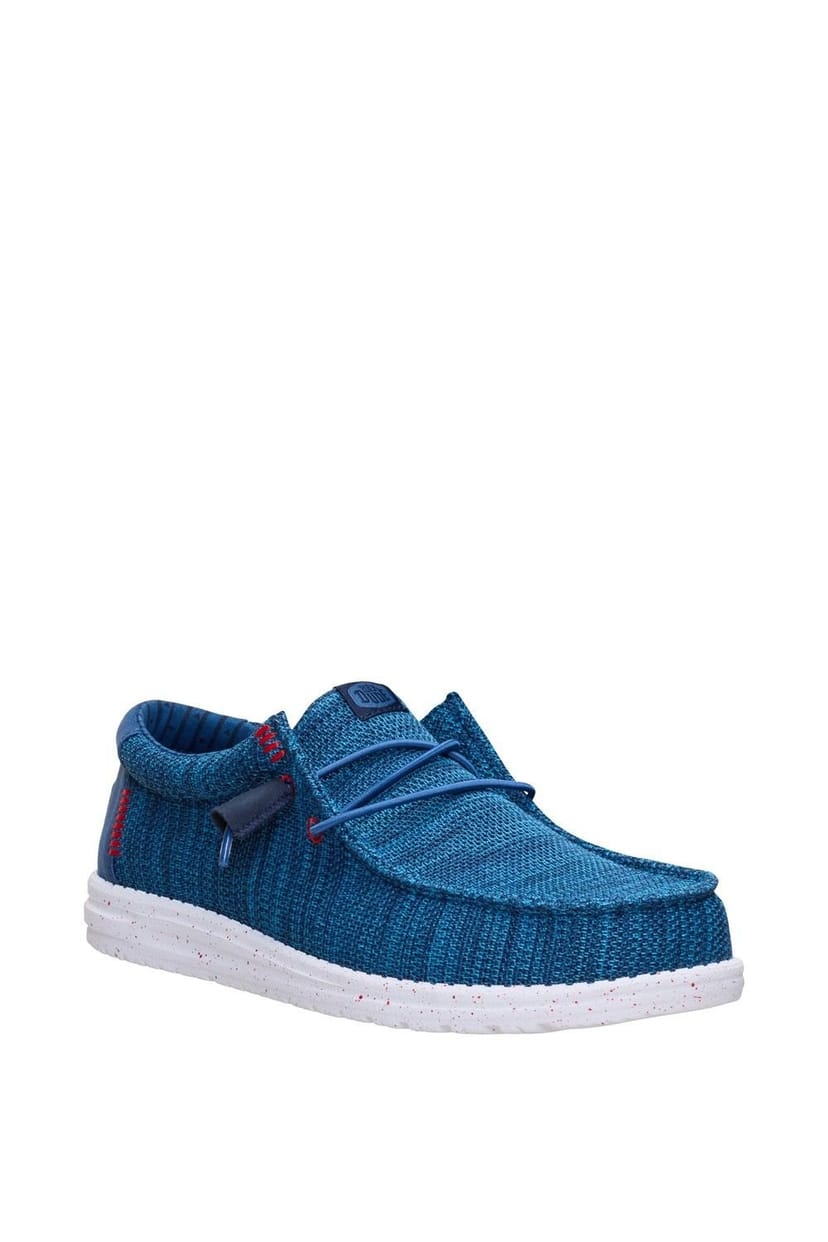 Hey Dude Hey Dude Men's Wally Stretch Sox Slip on Shoe in Blue - 1
