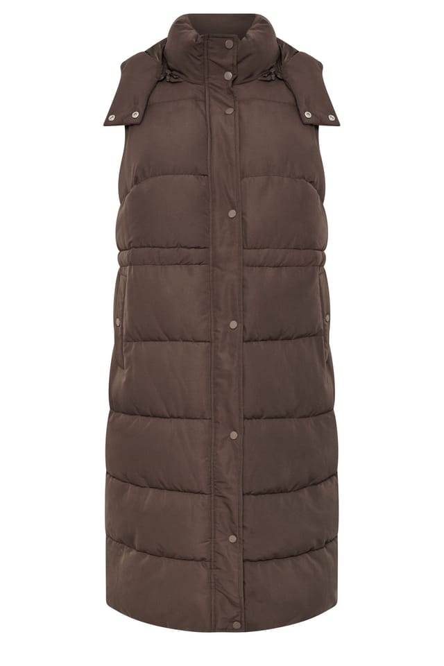 Evans Evans Women's Maxi Gilet in Chocolate - 2