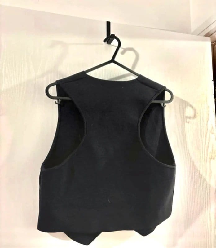 Zara Black Satin Sleeveless Waistcoat