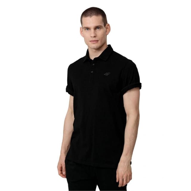 4F 4F Men's H4Z22 TSM355 Polo Shirt in Black - 3