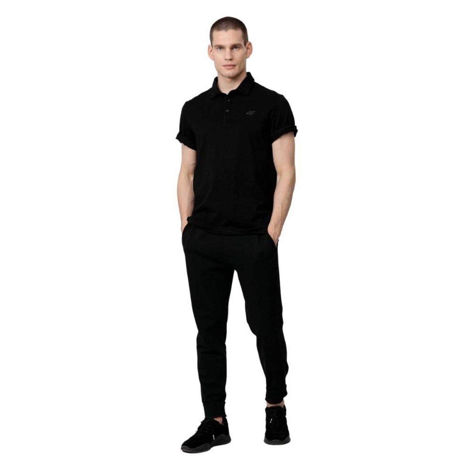 4F 4F Men's H4Z22 TSM355 Polo Shirt in Black - 4