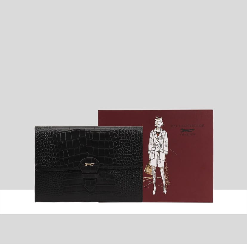 Paul Costelloe Paul Costelloe Women's Florence Leather Purse in Black - 1