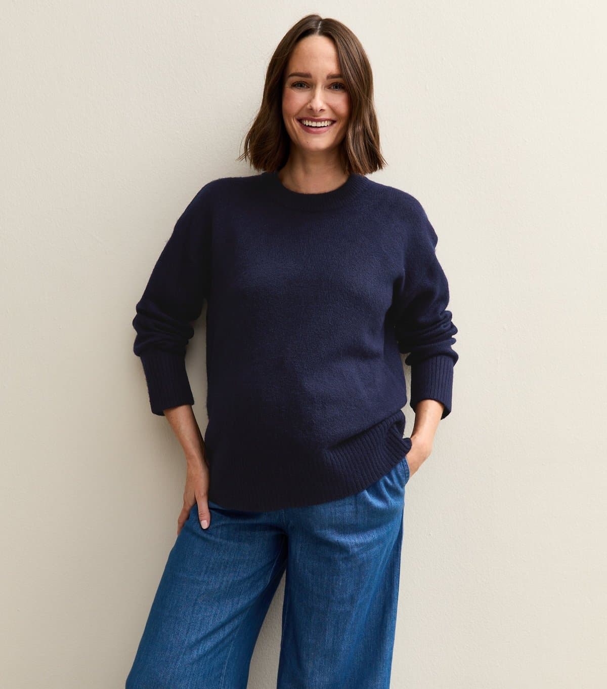 New Look New Look Navy Knit Maternity Jumper