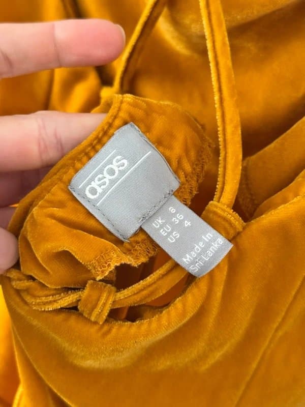 ASOS ASOS - open back velvet midi dress