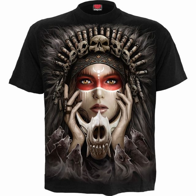 Spiral Direct Spiral Direct Men's Cry Of The Wolf Back Print T-Shirt in Black - 2