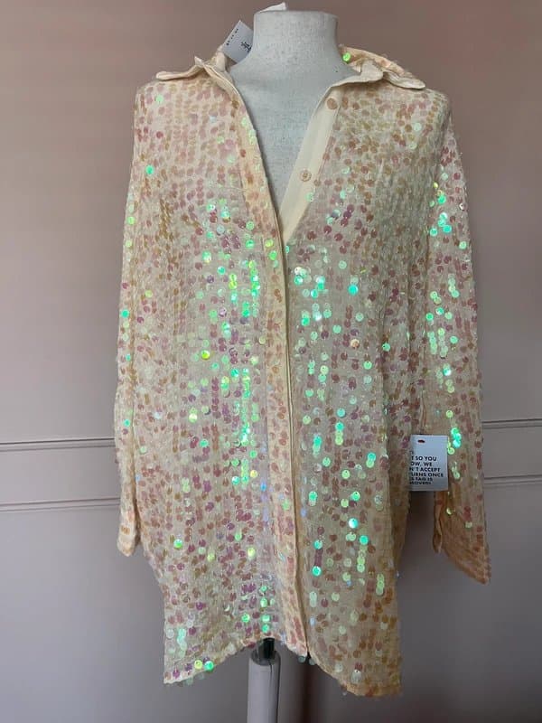 ASOS ASOS Sequin oversized shirt