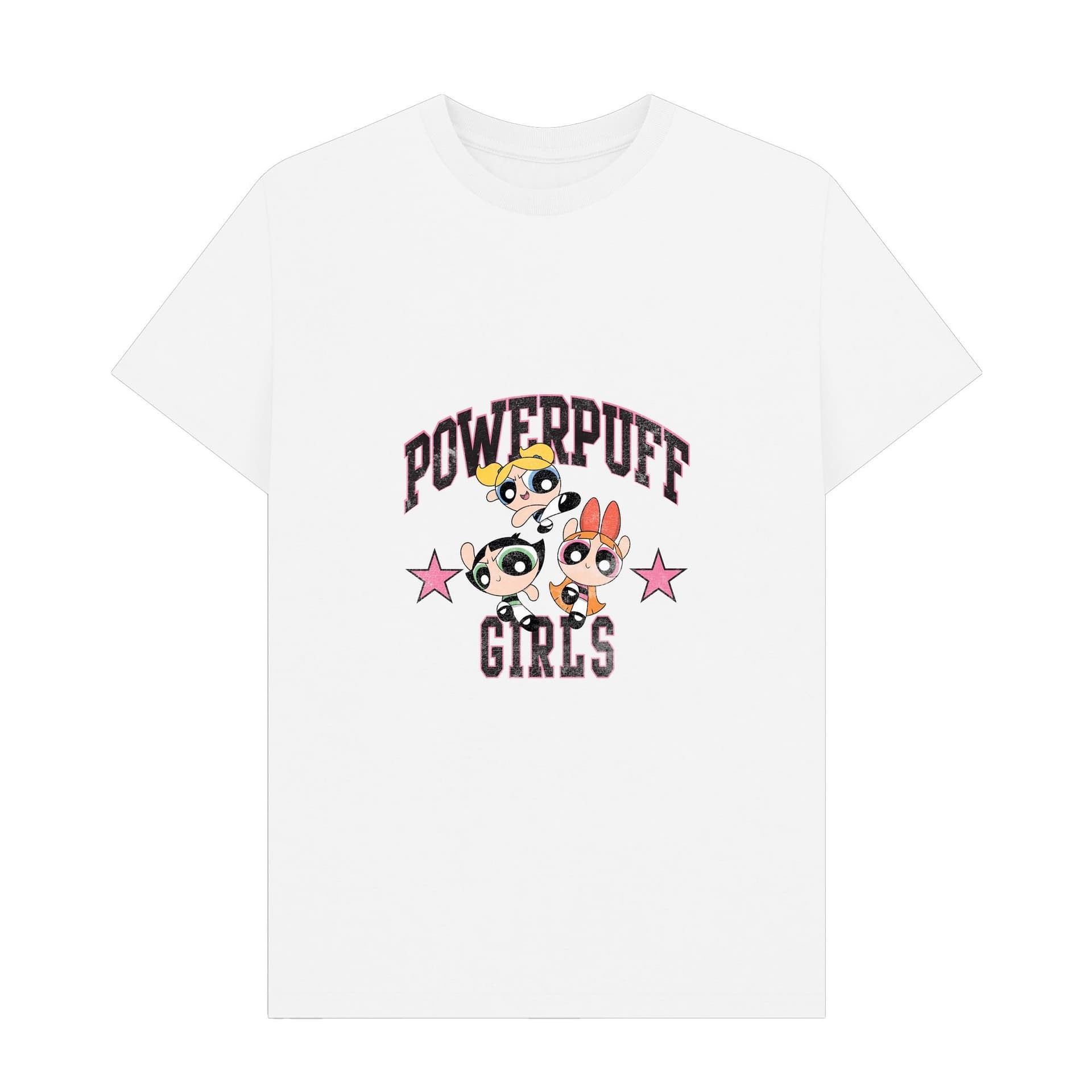 Powerpuff Girls Powerpuff Girls Men's Logo T-Shirt in White