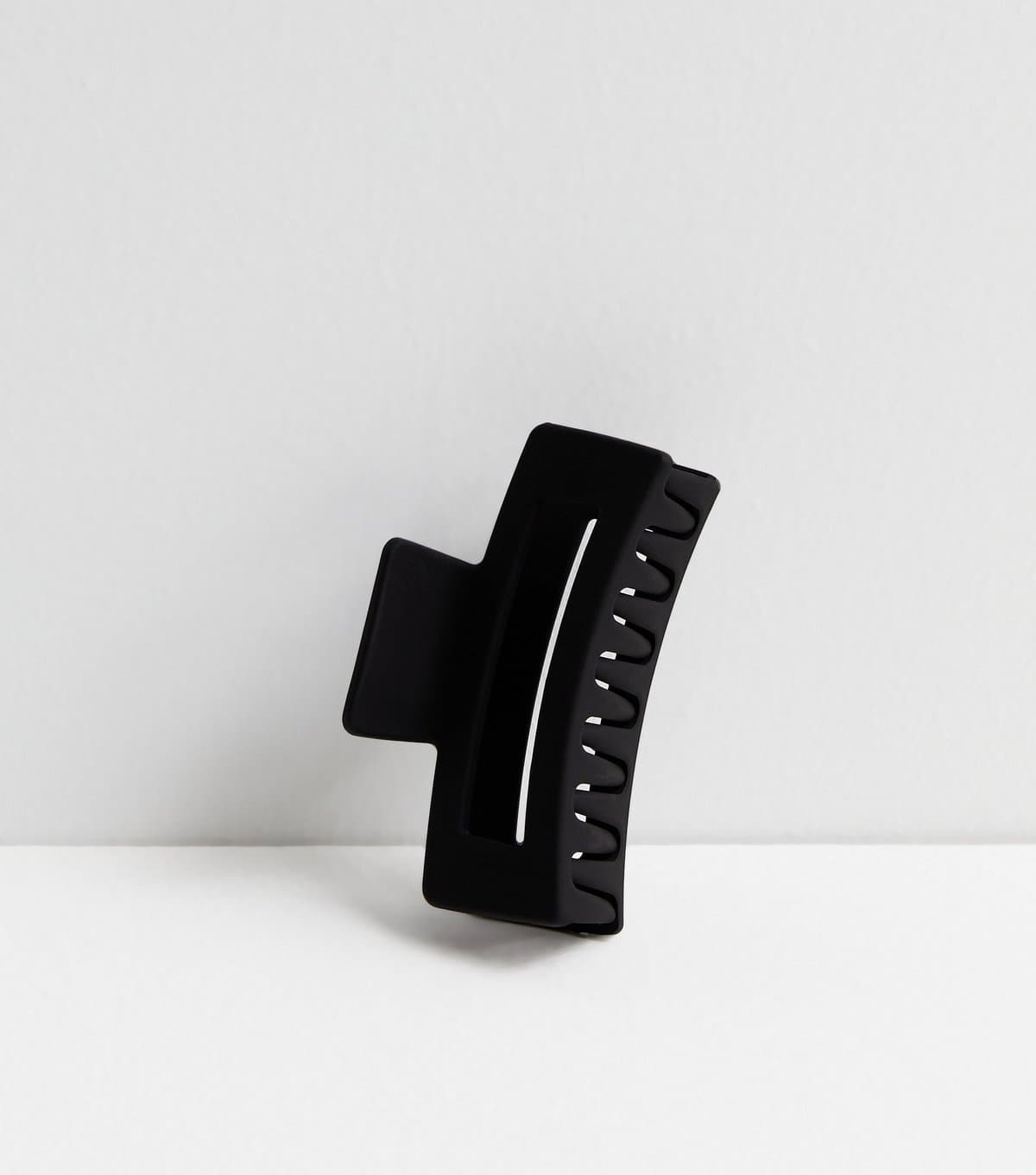 New Look Black Matte Rectangle Hair Claw Clip New Look