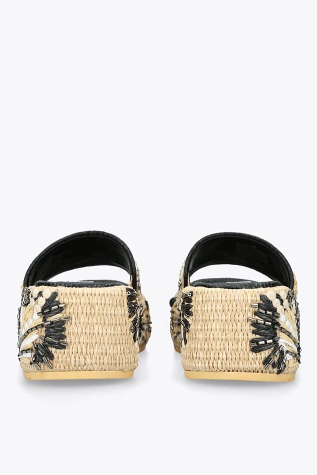 Steve Madden STEVE MADDEN Women's 'Decor Black Beige' Sandals in Beige - 3