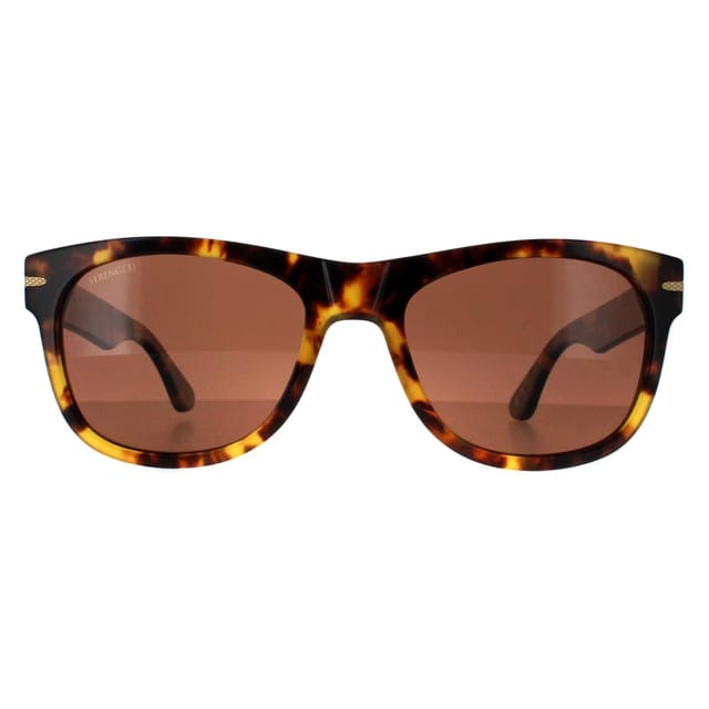 Serengeti Serengeti Men's Square Shiny Tortoise Havana Mineral Polarized 555nm Green Foyt Large in Brown - 2