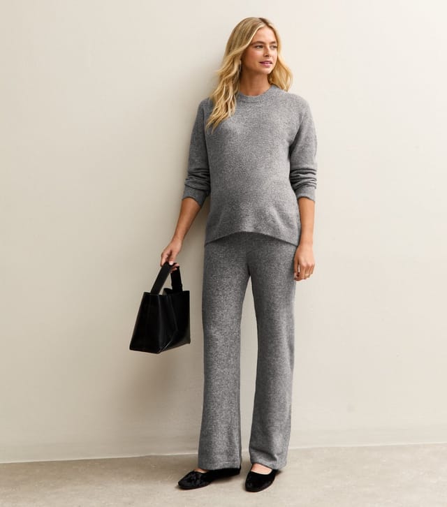 New Look Women's Maternity Mid Grey Raglan Sleeve Jumper New Look - 2