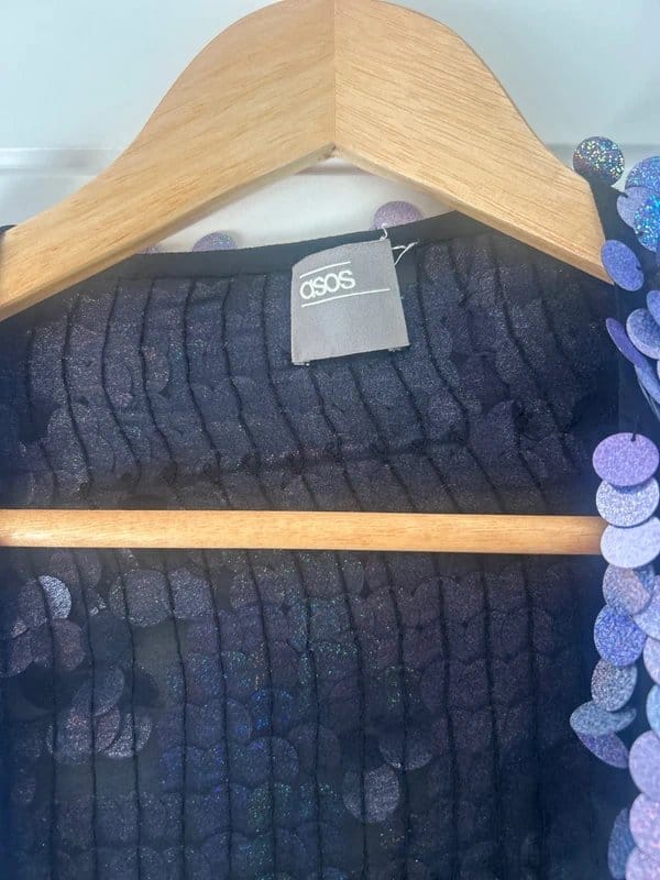 ASOS Silver & Lilac Sequin Jacket