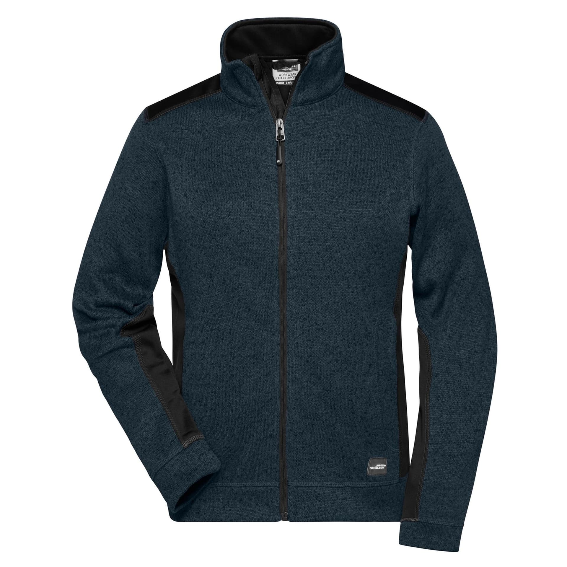 James and Nicholson James and Nicholson Women's Knitted Work Fleece Jacket in Mid Navy