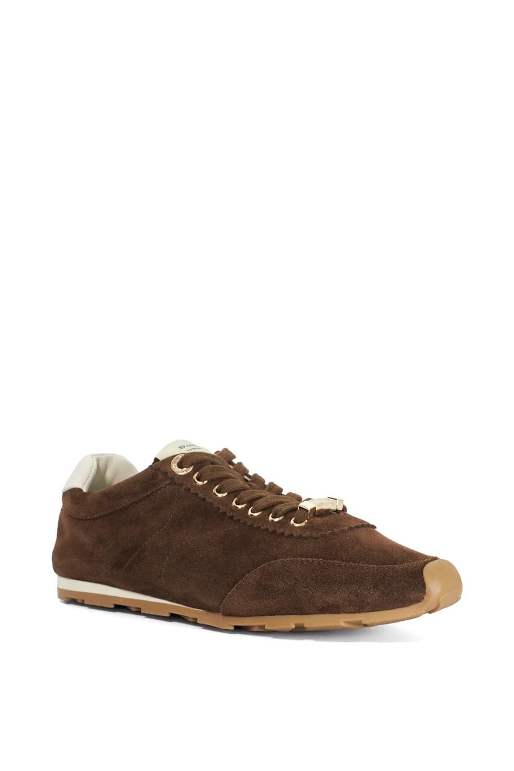 Dune London Dune London Women's 'Evalinna' Suede Trainers in Brown - 2