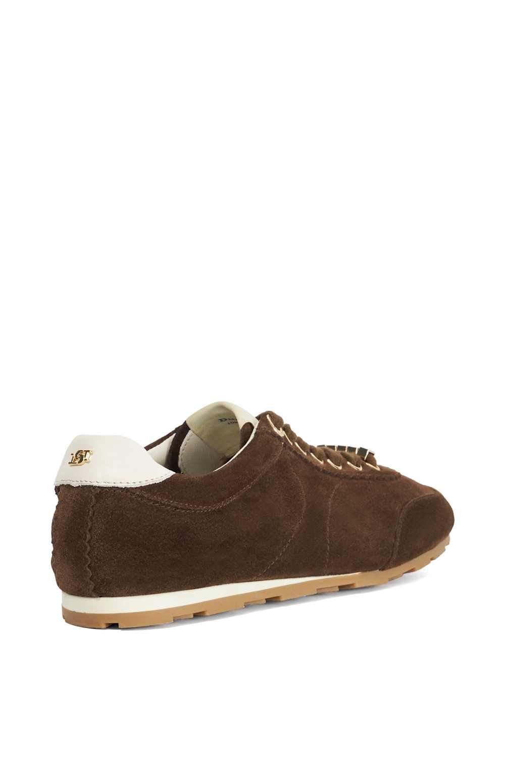 Dune London Dune London Women's 'Evalinna' Suede Trainers in Brown - 3