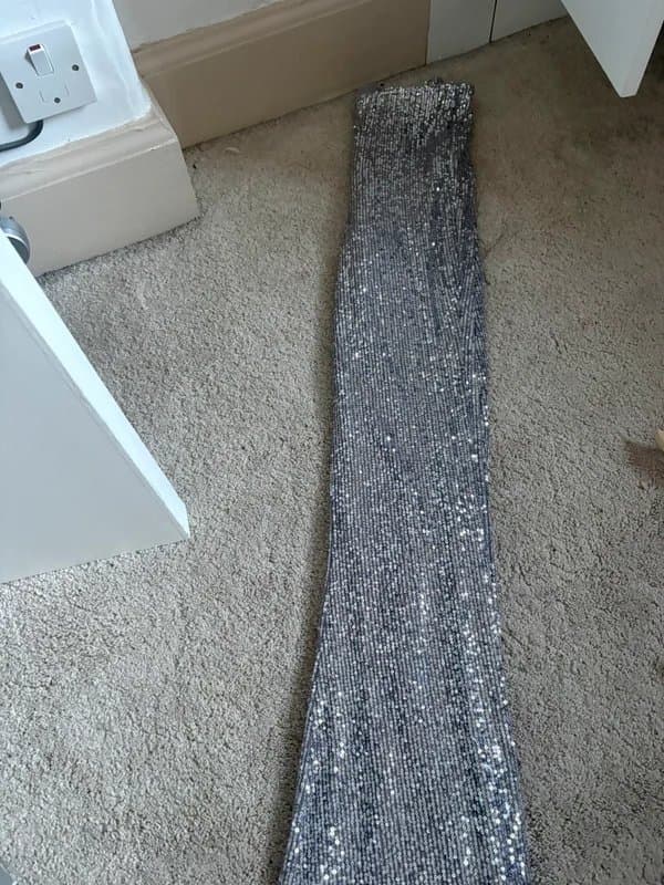 New Look Silver sequin trousers