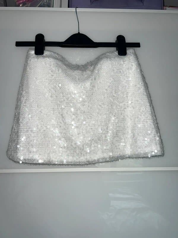 Bershka Sequin mini skirt