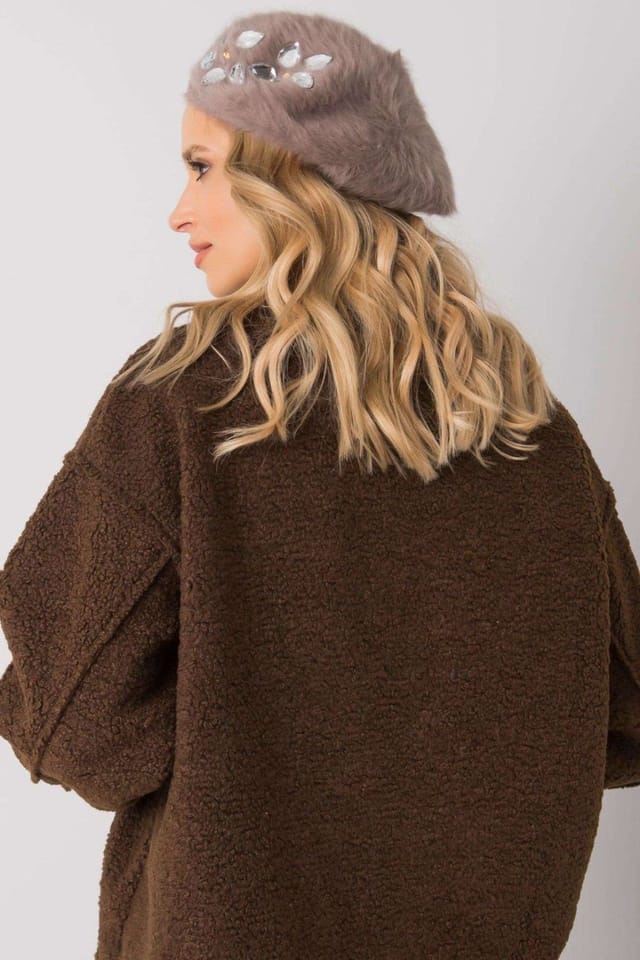 Love Lace Love Lace Women's Beret Hat with Soft Felt Texture Classic Autumn Style Everyday Wear in Beige - 3