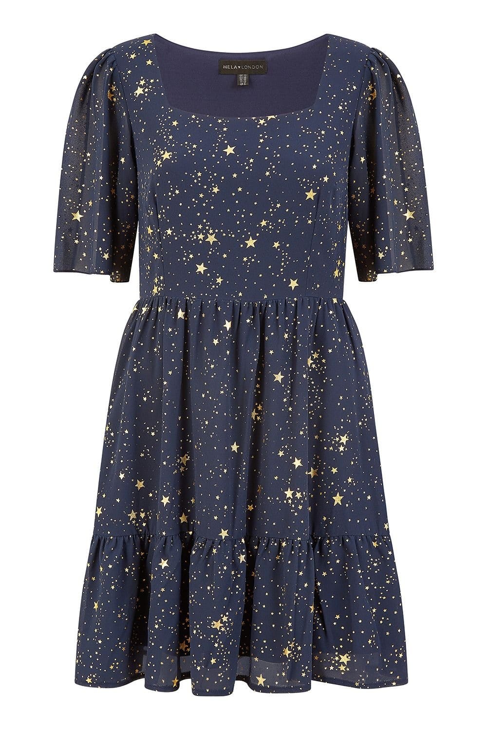Yumi Yumi Women's Navy Star Print Skater Dress - 4