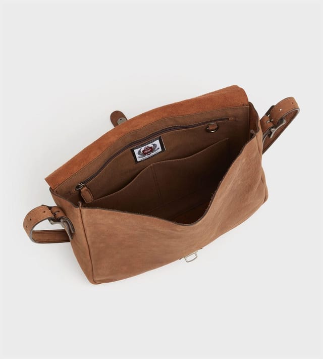 OSPREY LONDON OSPREY LONDON Men's The Clayton Leather Satchel Bag in Chocolate - 3