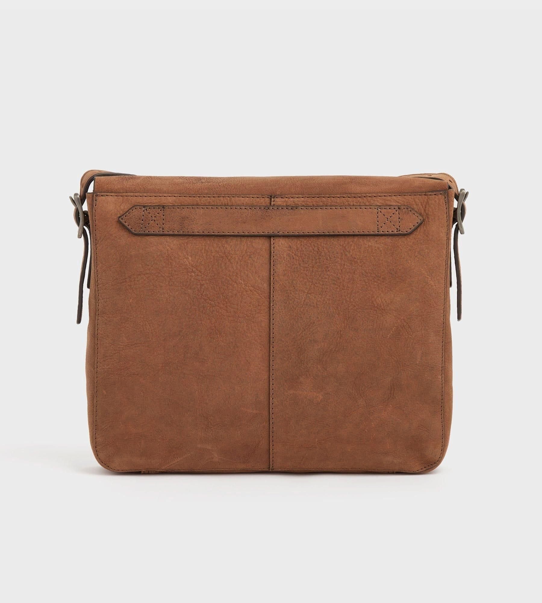 OSPREY LONDON OSPREY LONDON Men's The Clayton Leather Satchel Bag in Chocolate - 4