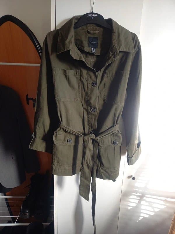 New Look Khaki 'New look' field/utility style jacket with belt