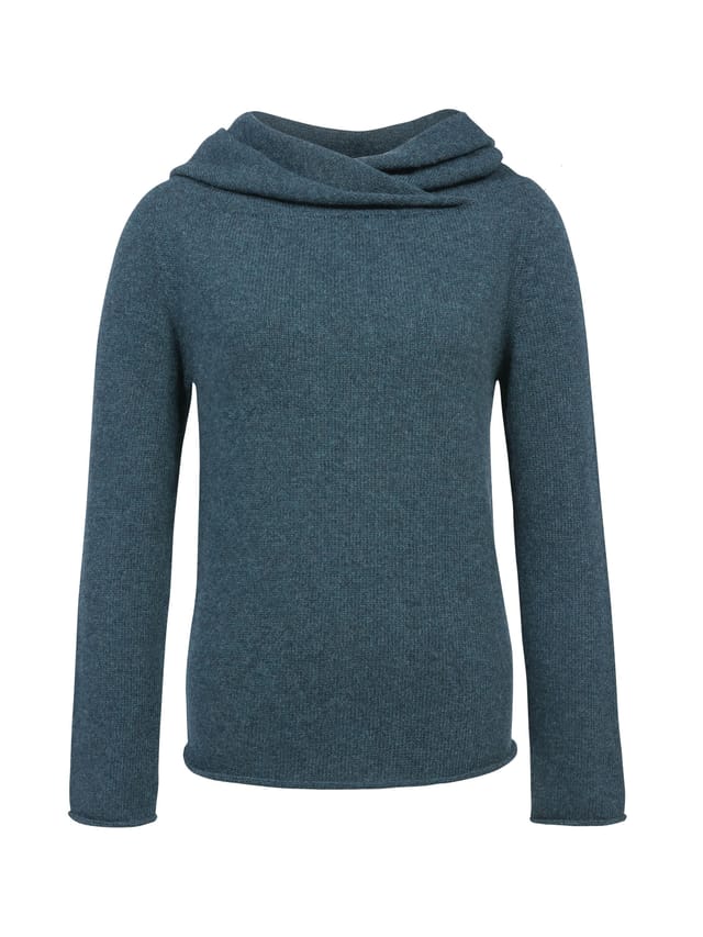 Celtic & Co Celtic & Co Women's Collared Slouch Sweater in Turquoise - 2