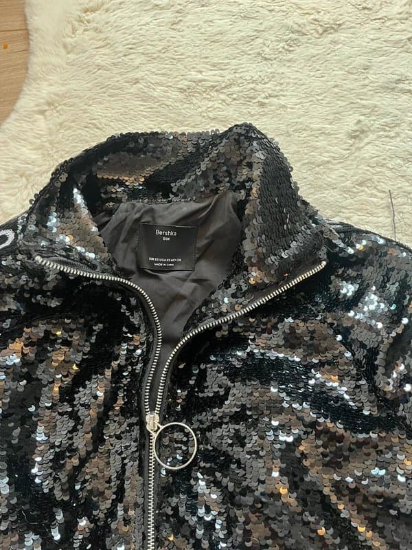 Bershka Bershka Sequin Bomber Jacket