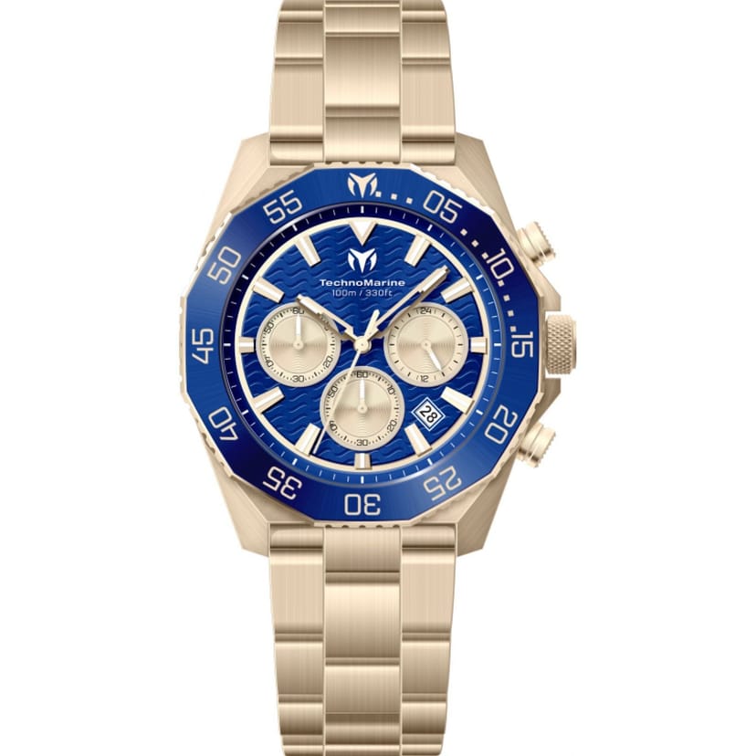 TechnoMarine TechnoMarine Men's TM-225085 Mara Vivo 44mm Quartz Watch in Gold - 1