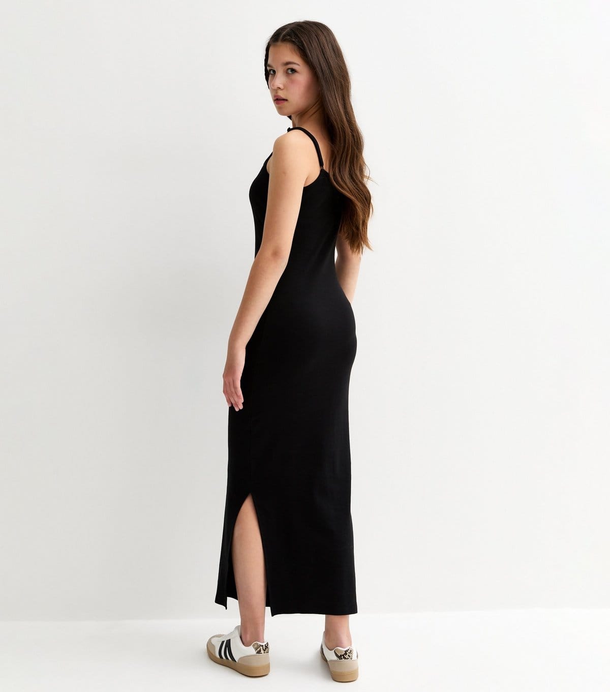 New Look Girls' Black Ruched Jersey Maxi Dress New Look - 4