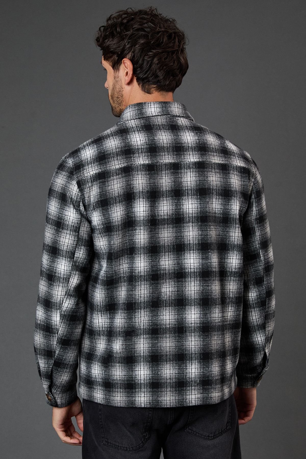 Burton Burton Men's Black Check Wool Look Jacket - 3