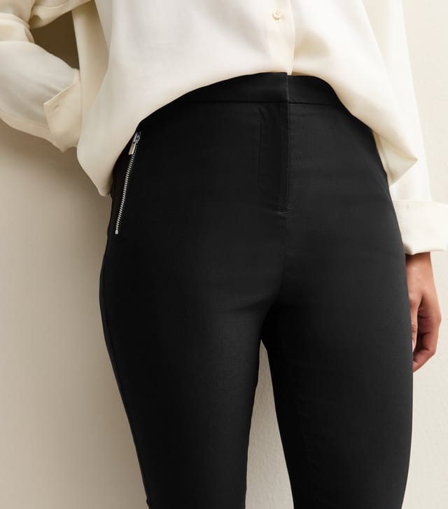 New Look Women's Black Skinny Zip Pocket Trousers New Look - 2